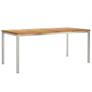 Õue söögilaud 180x90x75 cm Tahkes Tiikpuust