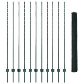 hekknade komplekt 2 tk Roheline Pulberkattega teras 25 x 1.5 m