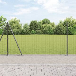 Keevitatud Traat Aed 13 Flanged Postiga Hall 1.2x25 m Teras