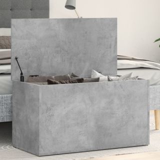 ящик для хранения, бетонно-серый, 84 x 42 x 46 см, искусственное дерево
