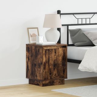 Öökappide komplekt LED-valgustitega 2 tk Suitsetatud tamm 39x34,5x50 cm