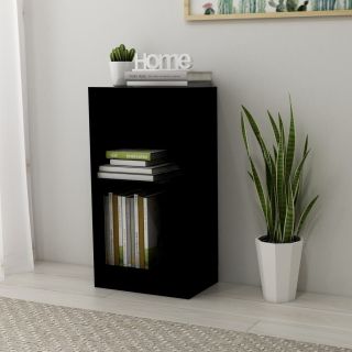 книжная полка, черная, 40 x 24 x 75 см, искусственное дерево