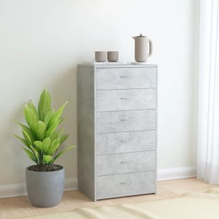 puhvetkapp 6 sahtliga betoonhall 50 x 34 x 96 cm tehispuit