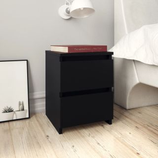 тумбочка прикроватная, черная, 30 x 30 x 40 см, искусственное дерево