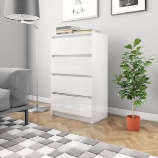 puhvetkapp, kõrgläikega, valge, 60x35x98,5 cm tehispuit