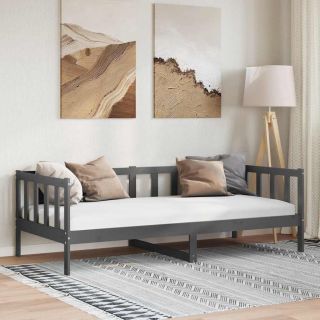 Каркас кушетки без матраса, серый, сосна, 90 x 200 см