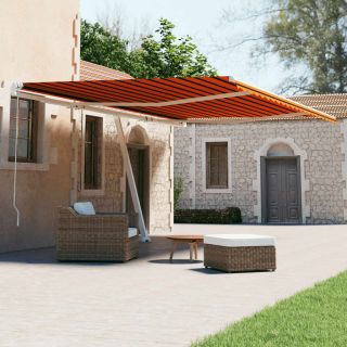 iseseisev automaatne varikatus 600x300 cm oranž/pruun