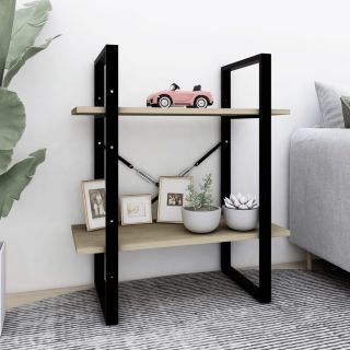 Двухъярусный книжный шкаф Sonoma дуб 60x30x70 см искусственное дерево