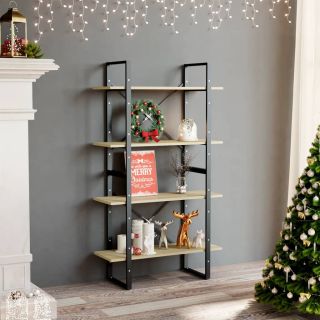 4-х уровневая книжная полка Sonoma дуб 80x30x140 см искусственное дерево