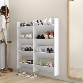 seina kingakapid 4 tk, valge, 60 x 18 x 60 cm, tehispuit