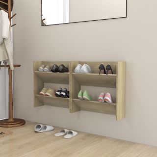seina kingakapid 2 tk,Sonoma tamm, 60x18x60 cm, puitlaastplaat