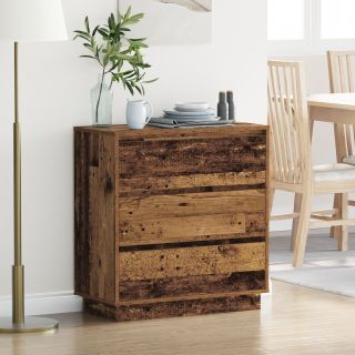 Öökapp koos LEDiga Vana puit 71x34,5x75 cm Töödeldud puit