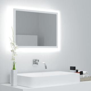 LED vannitoa peeglikapp valge 60x8,5x37 cm puitlaastplaat