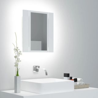 LED-peeglikapp valge 40x12x45 cm, akrüül
