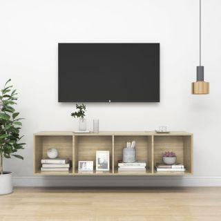 seina telerikapp, Sonoma tamm, 37 x 37 x 142,5 cm, tehispuit