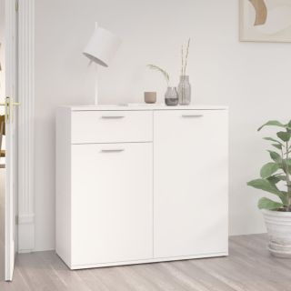 puhvetkapp, valge, 80 x 36 x 75 cm, tehispuit