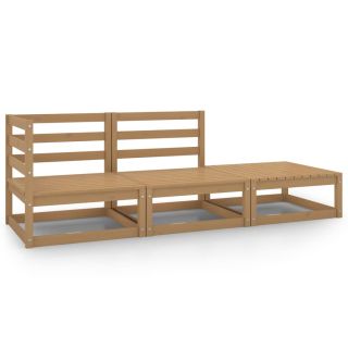 3-osaline aiamööblikomplekt, meekarva, männipuit