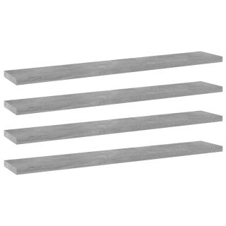 полочные доски 4 шт., бетонно-серые, 60x10x1,5 см, искусственное дерево