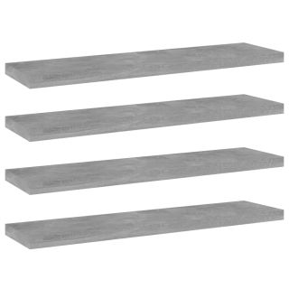 riiuliplaadid 4 tk, betoonhall, 40x10x1,5 cm, tehispuit
