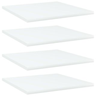 riiuliplaadid 4 tk, valge, 40x40x1,5 cm, tehispuit