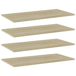 riiuliplaadid 4 tk, Sonoma tamm, 80x40x1,5 cm, puitlaastplaat