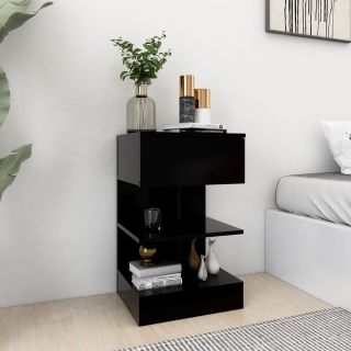 тумбочка прикроватная, белая, 40 x 35 x 65 см, искусственное дерево
