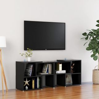 telerikapp, kõrgläikega must, 104 x 30 x 52 cm, tehispuit