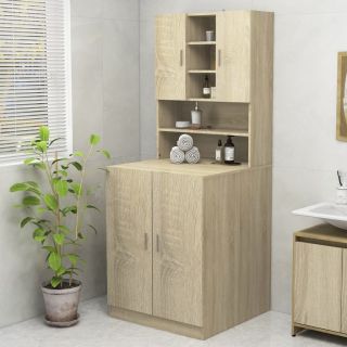 Тумба под стиральную машину, дуб Сонома, 70 x 25,5 x 90 см