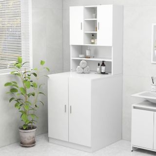 тумба под стиральную машину, белая, 70,5 x 25,5 x 90 см