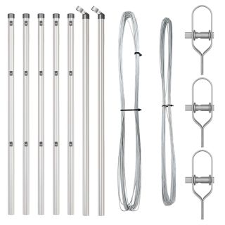 Aiapostid 7 tk Ø32 mm 100 cm Galvaniseeritud Teras