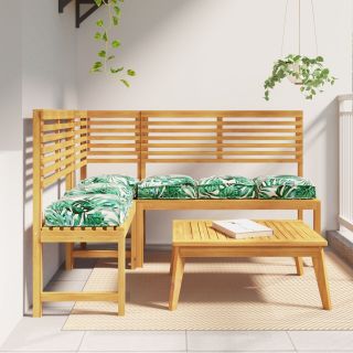 Puidust padjad istmele 6 tk Lehe muster 40x40x8 cm Oxfordi kangas