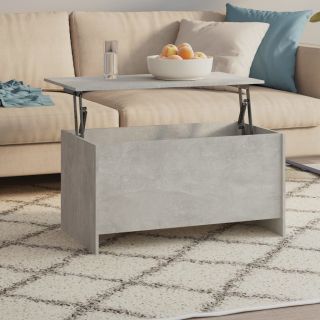 kohvilaud, betoonhall, 102x55,5x52,5 cm, tehispuit