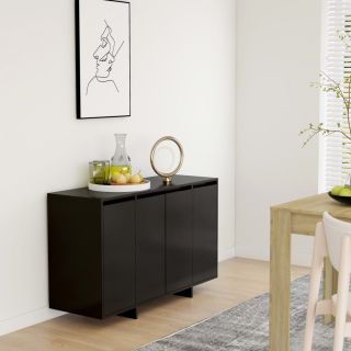 puhvetkapp, must, 120 x 41 x 75 cm, puitlaastplaat
