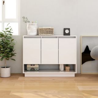 puhvetkapp, valge, 97x31x75 cm, tehispuit