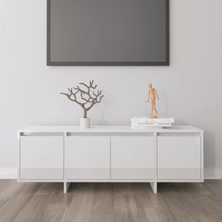 telerikapp, kõrgläikega valge, 120x30x40,5 cm, tehispuit