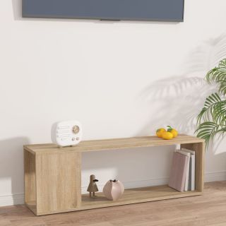 Тумба под телевизор, дуб Сонома, 100 x 24 x 32 см, искусственное дерево