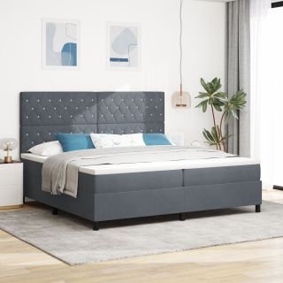 Kasti Vedruvoodi koos Madratsiga Tumehall 200x200 cm Samet