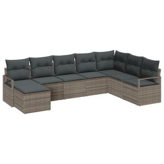 8-osaline aia diivanikomplekt padjadega hall polü rattan,2-kohaline aia diivan padjadega hall polü rattan