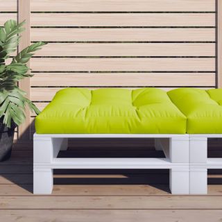 Подушка для сиденья из европоддона, ярко-зеленая, 70x70x12 см, ткань