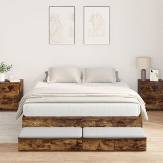 Hoiuvoodi Raam Suitsetatud Tamme 160x200 cm