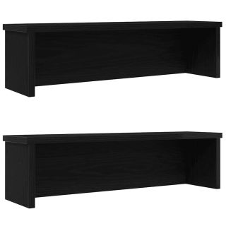 köögiriiulid virnastatavad 2 tk, must, 50x15x16 cm