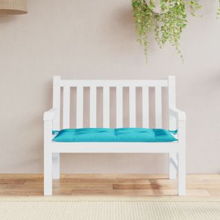подушка для сиденья садовой скамейки, бирюзовая, 100x50x7 см, ткань оксфорд