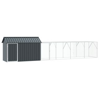 Lindude puuri laiendusega Anthracite 112x619x141 cm Teras