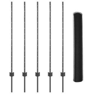 aiapostid 10 tk U-kanal hall 120 cm teras,kuusnurkne aed hall 1,2x10 m teras