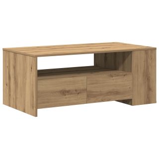 Kohvilaud - Kunstlik tamme - 102x55x43.5 cm - Valmistatud liimitud puidust