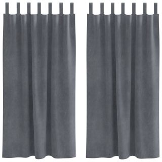 Mustad kardinad riputussilmadega 2 tk Super Helehall Samet