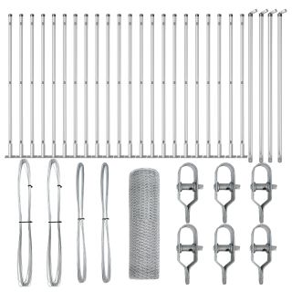kuusnurkne aed 0.5x50 m galvaniseeritud terasest