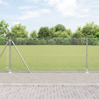 Keeratud Traadi Aed 13 Flanged Postiga 1x50 m Galvaniseeritud Teras