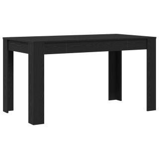 Söögilaud Must Tamme 140x74,5x76 cm Töödeldud Puidust