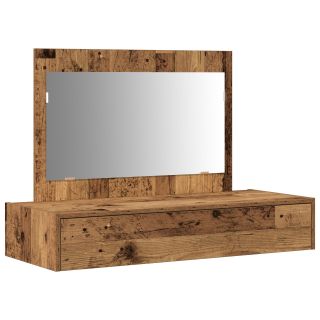 Seinale paigaldatav dressing table - Vintage puit - 100x40x70 cm
